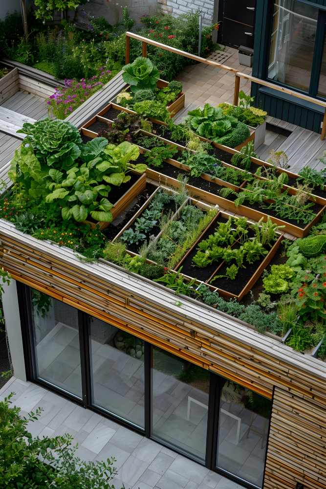 Gemüsegarten auf dem Dach